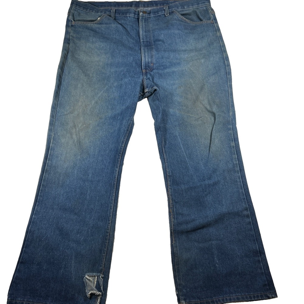 Vintage Roebucks Jeans Men 40x29 Blue Cotton Denim Straight Workwear USA FLAWS